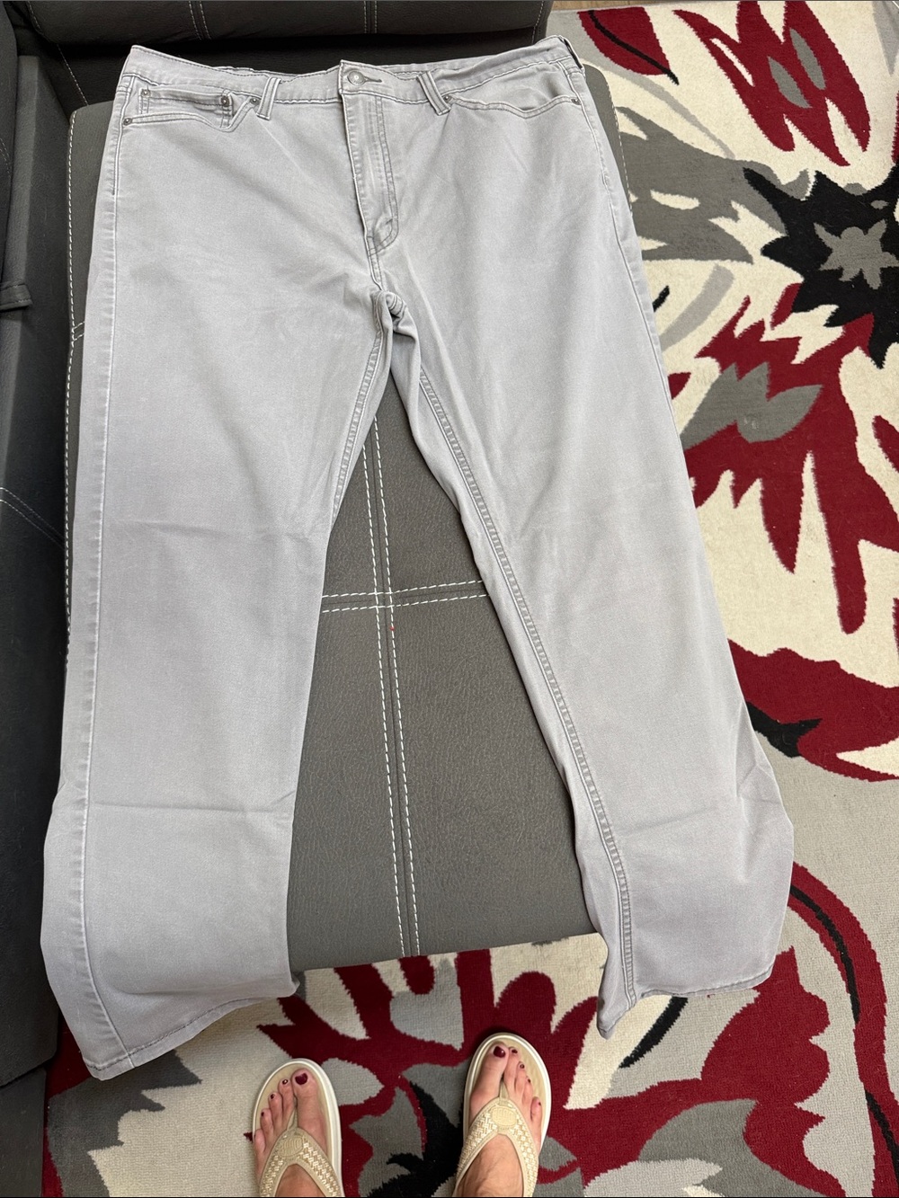 Levi's Light Gray Straight-Leg Men’s Jeans